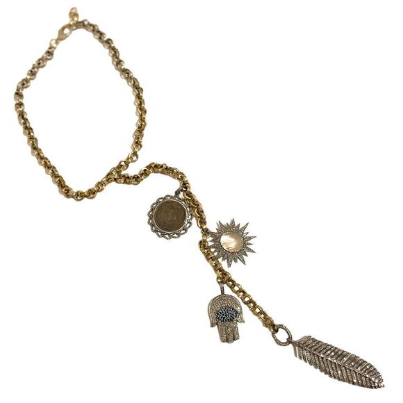 Custom Made Charm Statement Necklace with Removable/Changeable Adornments - Picture 3 of 11